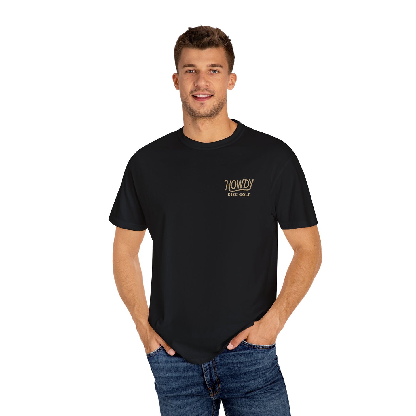 T-Shirt Howdy Disc Golf Logo Rope Letters