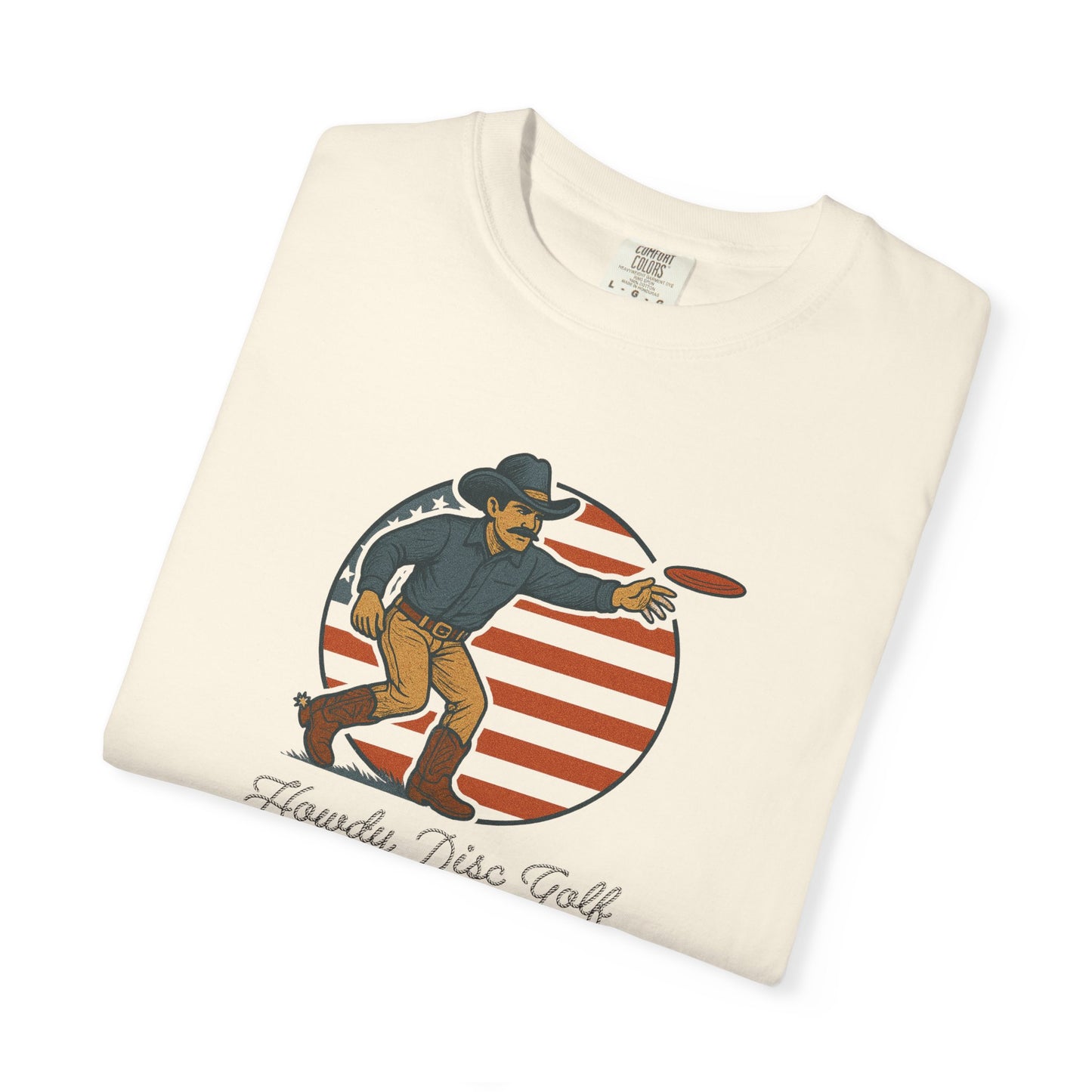 American Cowboy Huck | Patriotic Disc Golf T-shirt (Comfort Colors)
