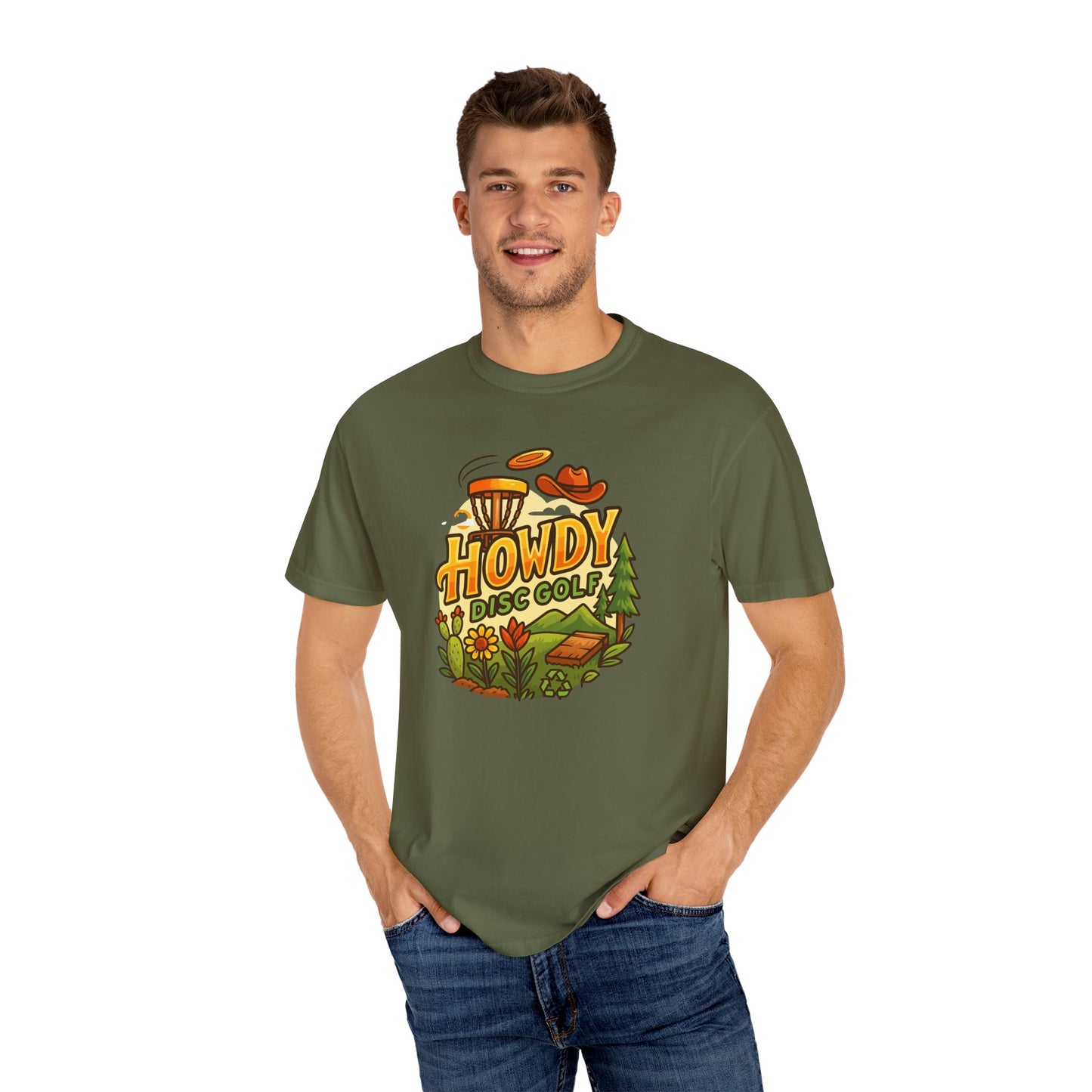 Howdy Disc Golf T-Shirt, Unisex Short Sleeve Tee, Casual Wear, Outdoor Sports Apparel, Summer Gift Idea