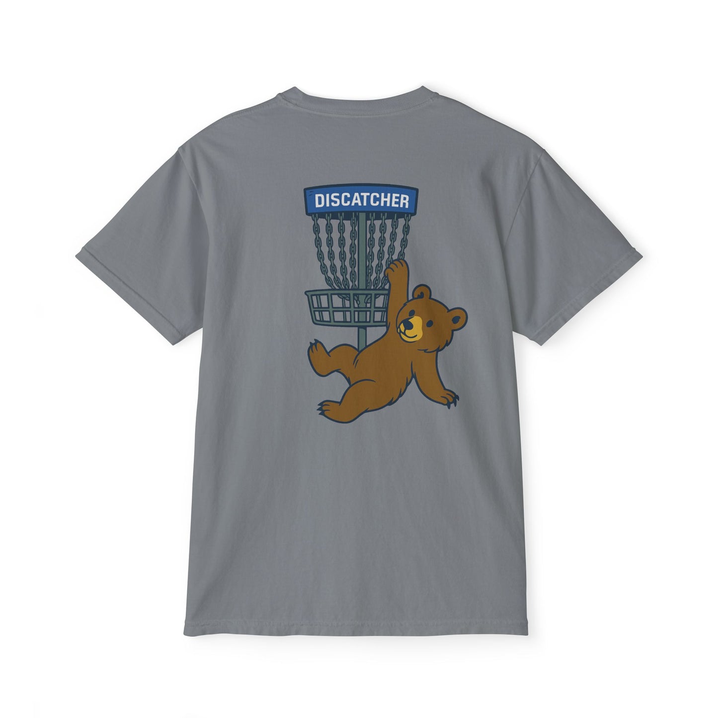Pocket T-Shirt Playful Bear Hanging Basket Design