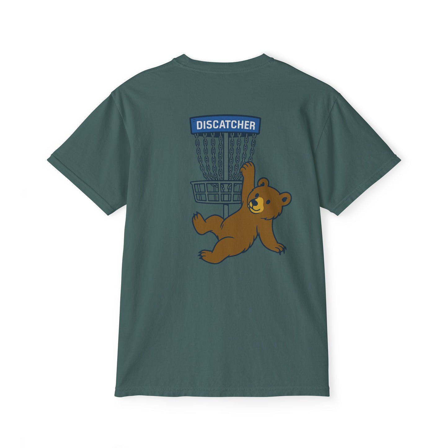 Pocket T-Shirt Playful Bear Hanging Basket Design