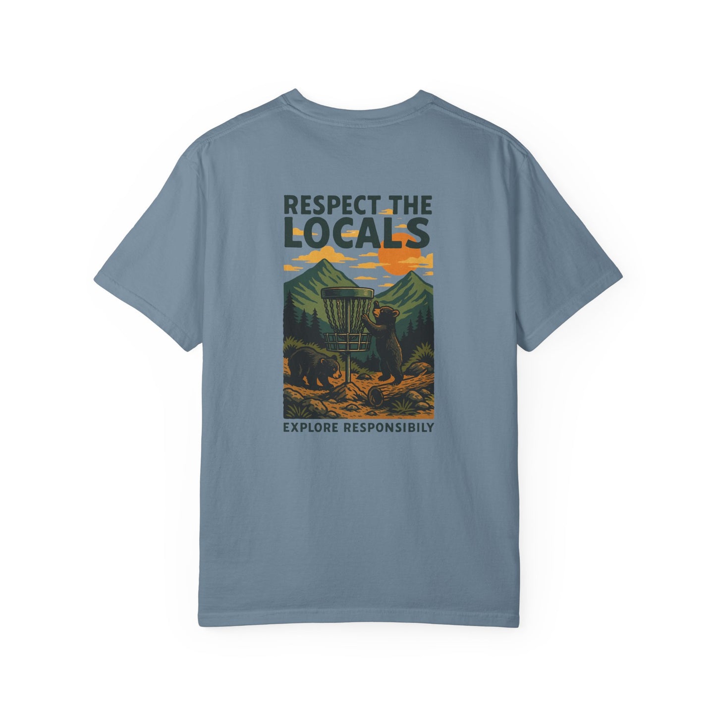 Bear Disc Golf T-shirt- "Respect The Locals"
