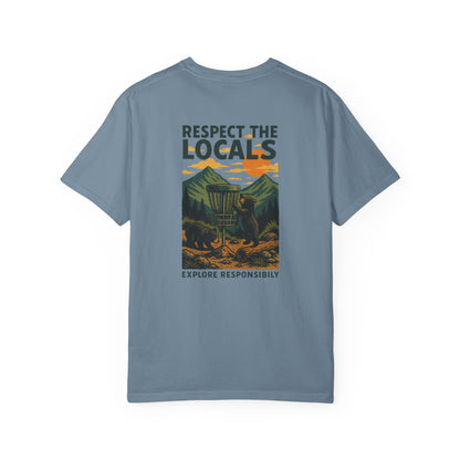 Bear Disc Golf T-shirt- "Respect The Locals"
