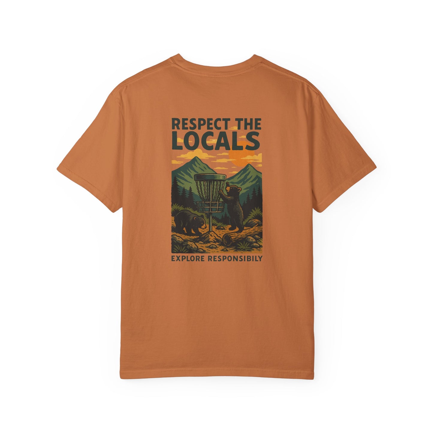 Bear Disc Golf T-shirt- "Respect The Locals"