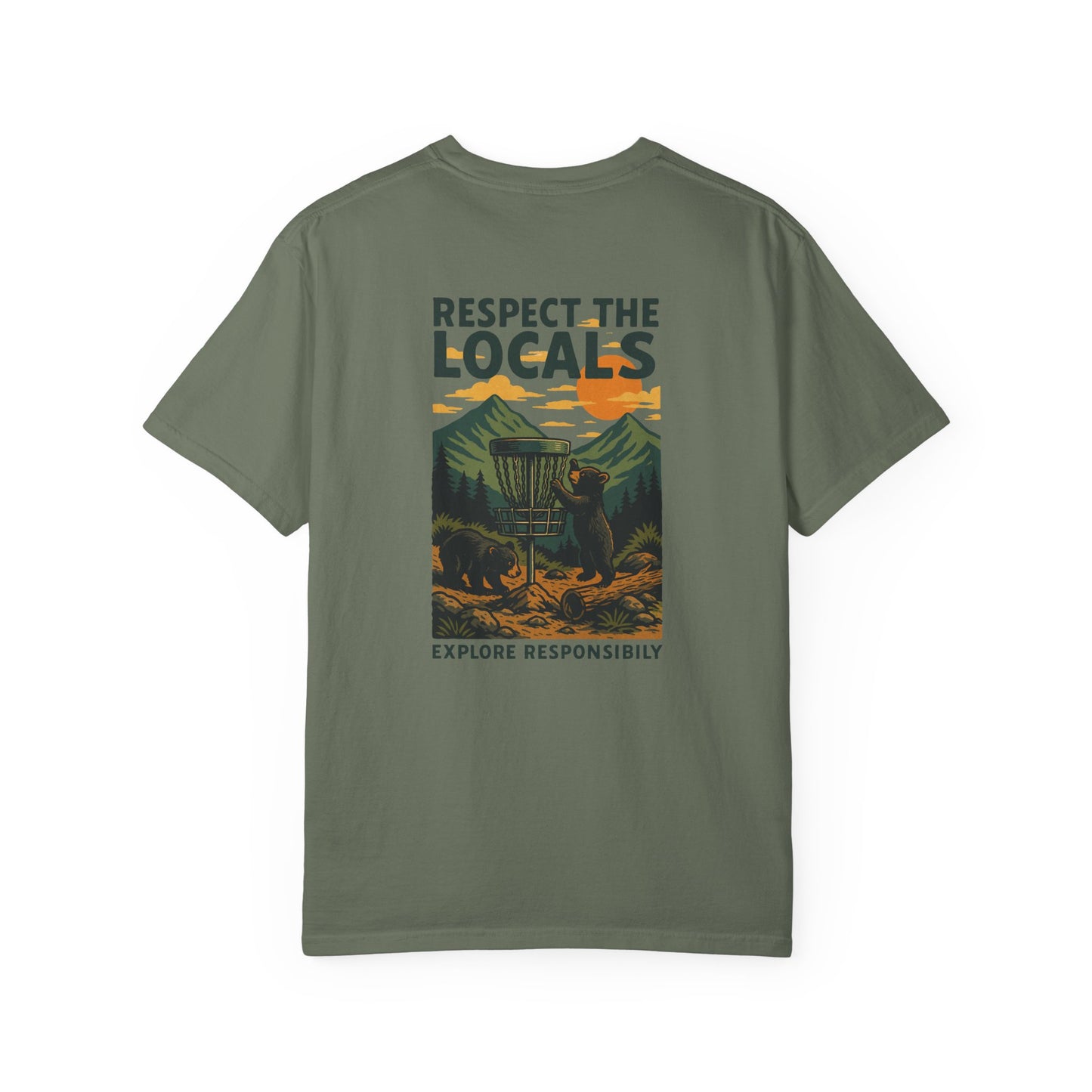 Bear Disc Golf T-shirt- "Respect The Locals"