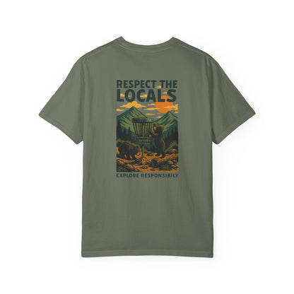 Bear Disc Golf T-shirt- "Respect The Locals"