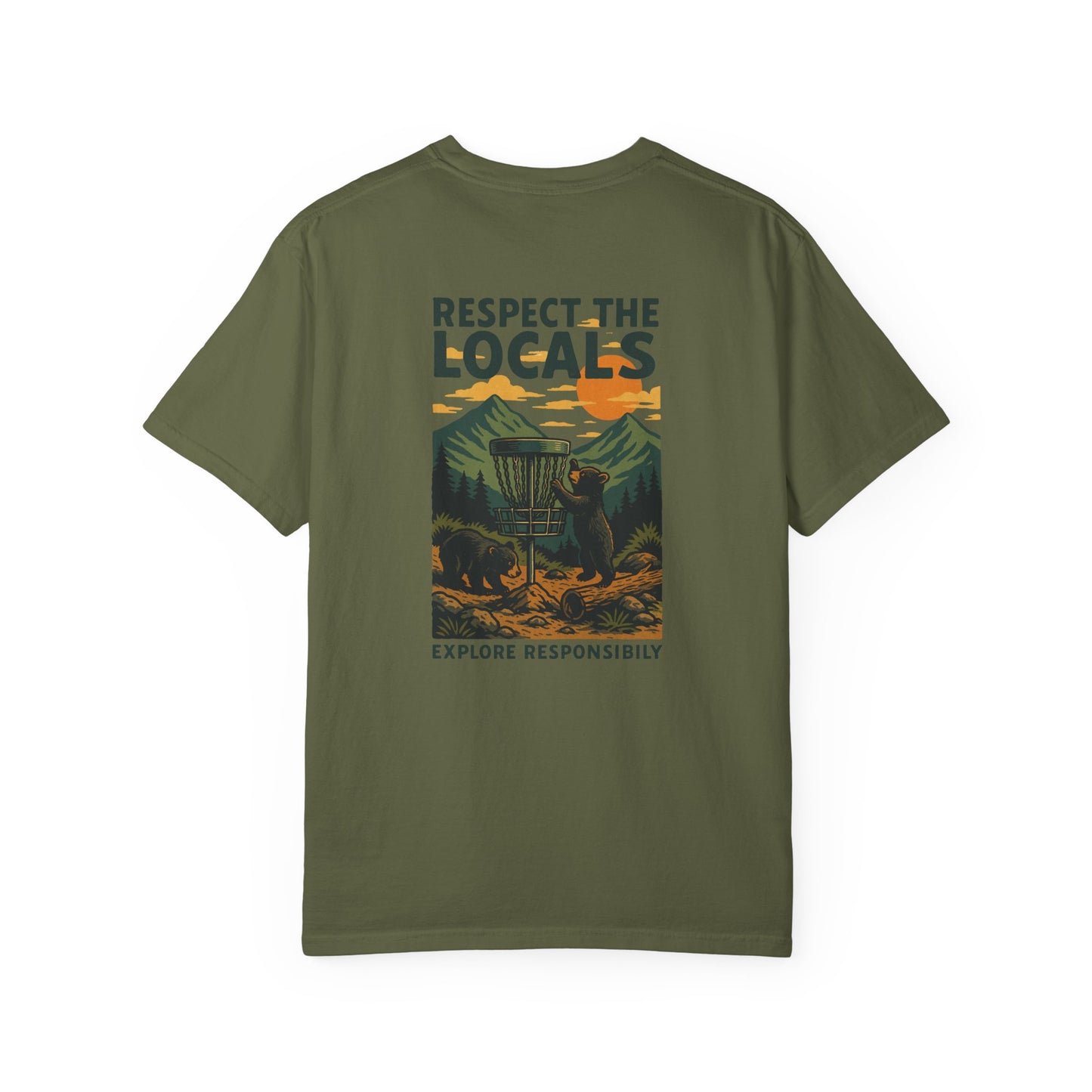 Bear Disc Golf T-shirt- "Respect The Locals"