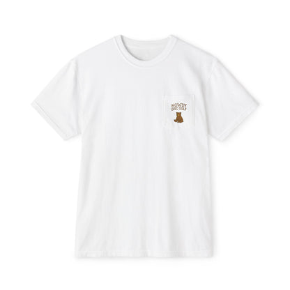 Pocket T-Shirt Playful Bear Hanging Basket Design