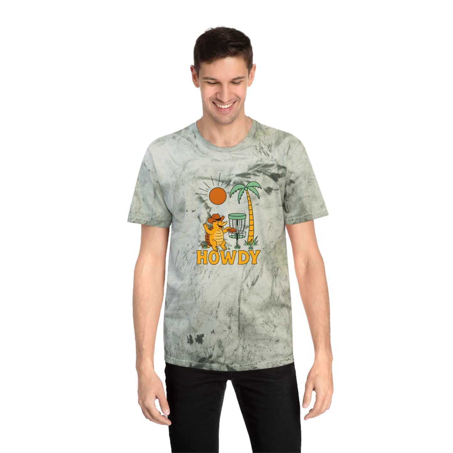 Disc Golf Armadillo Color Blast T-Shirt