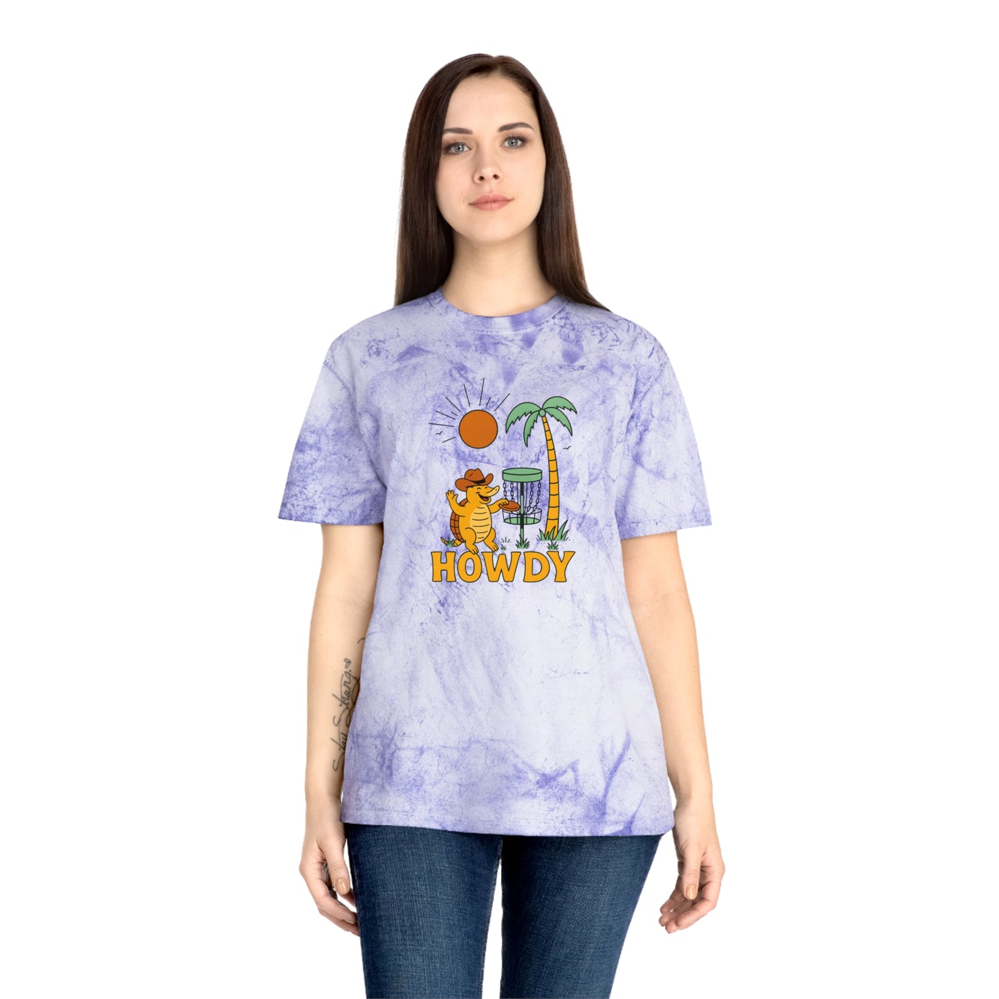 Disc Golf Armadillo Color Blast T-Shirt