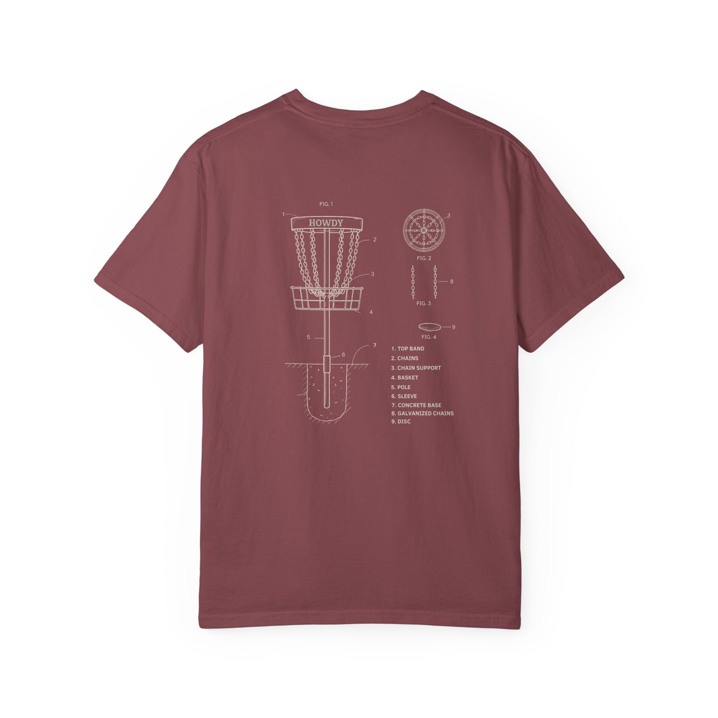 Disc Golf Basket Blueprint : Howdy Unisex T-shirt