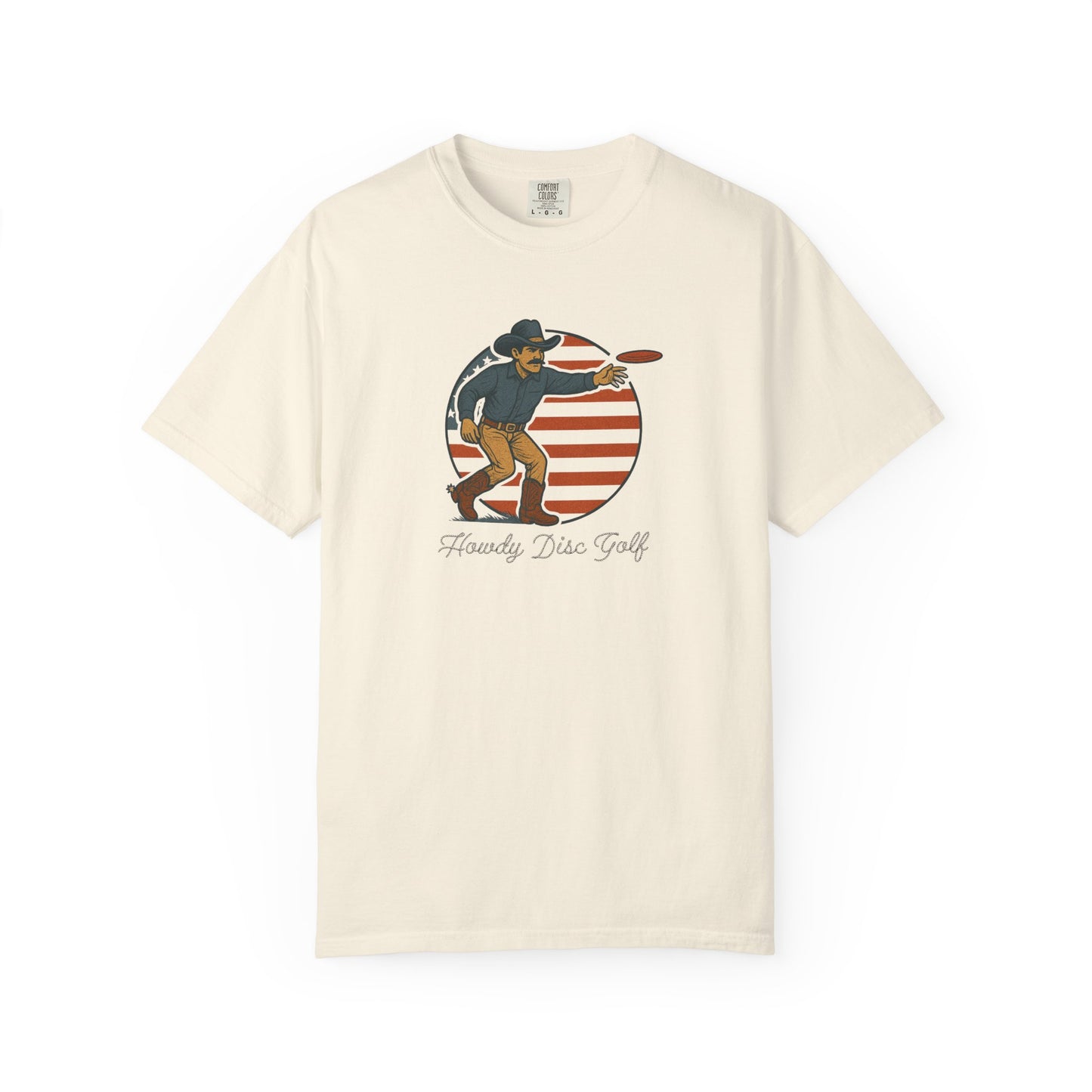 American Cowboy Huck | Patriotic Disc Golf T-shirt (Comfort Colors)
