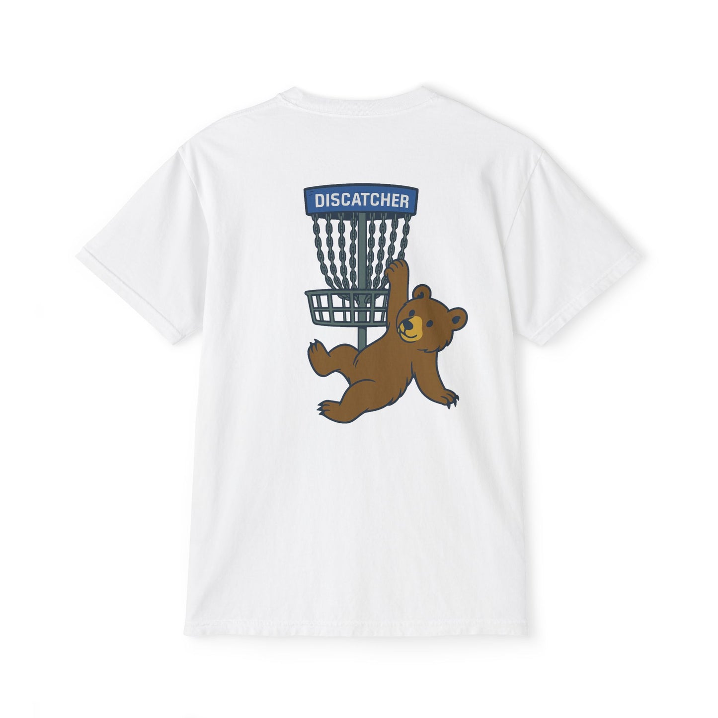 Pocket T-Shirt Playful Bear Hanging Basket Design