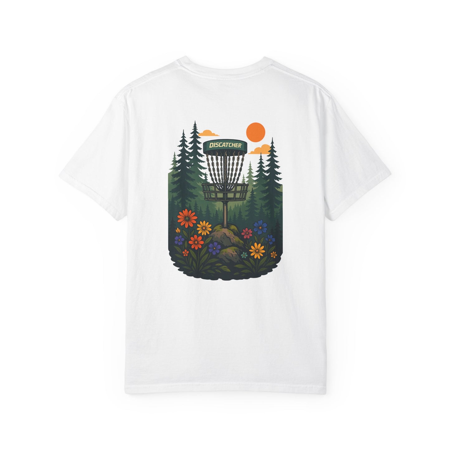 T-shirt Disc Basket Pine Tree Flowers