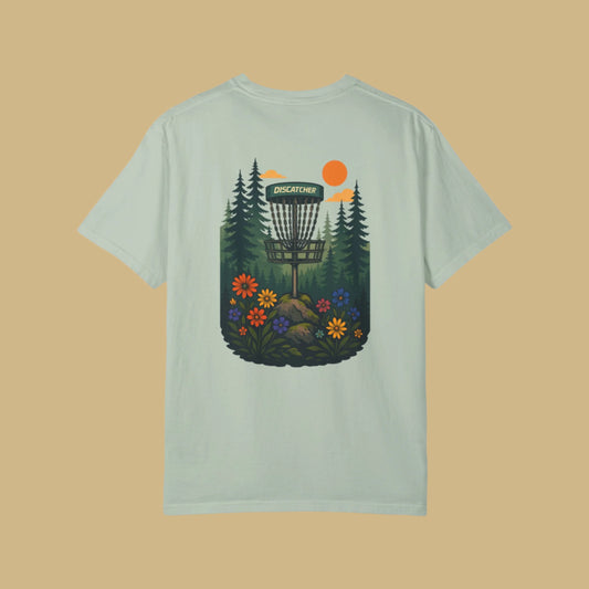 T-shirt Disc Basket Pine Tree Flowers