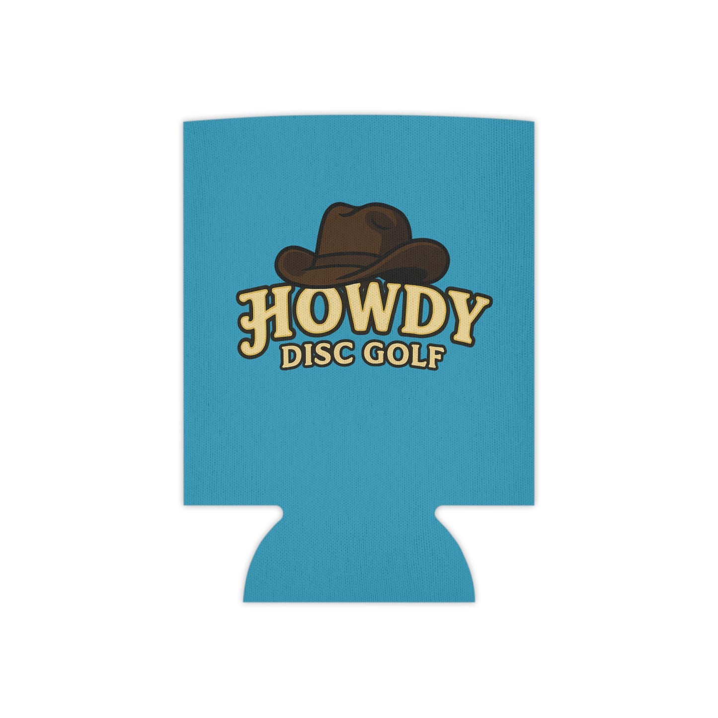 Can Cooler — "Howdy Disc Golf" Cowboy Hat Drink Koozie