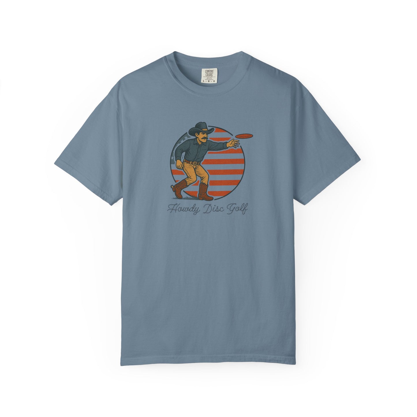 American Cowboy Huck | Patriotic Disc Golf T-shirt (Comfort Colors)