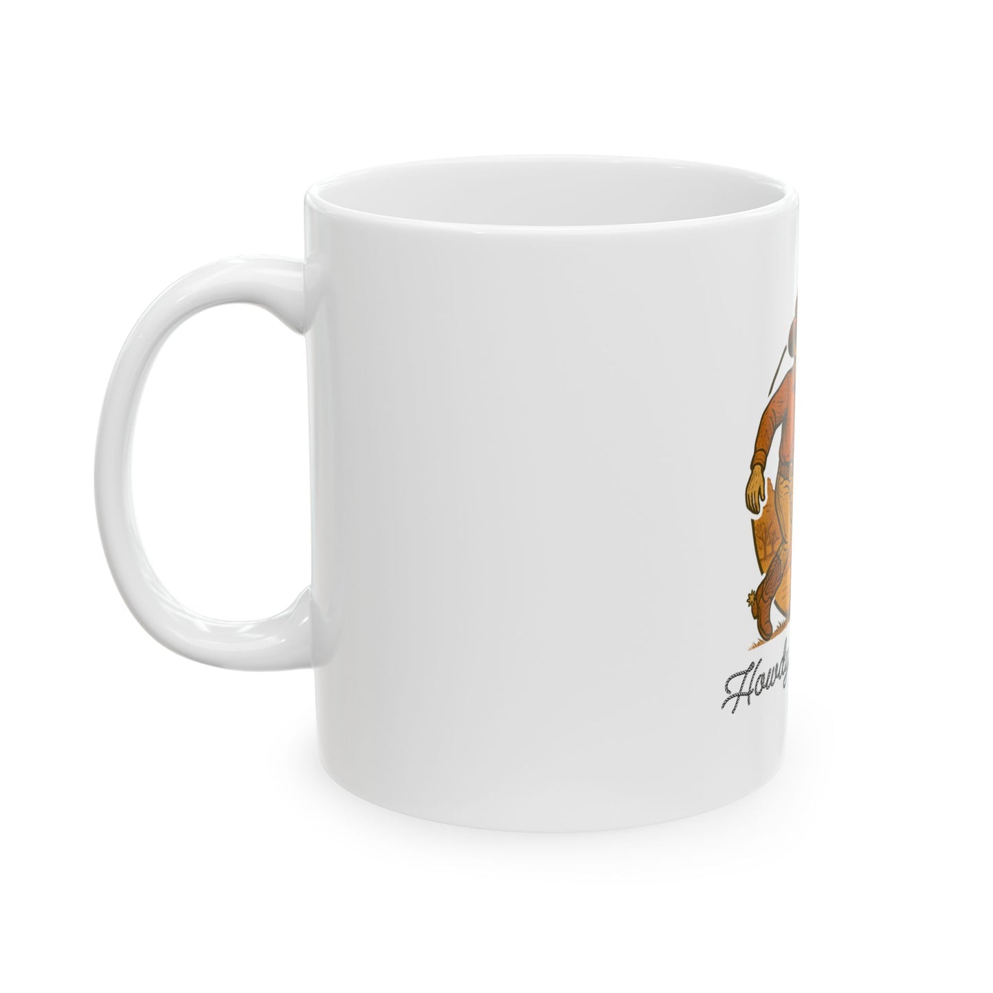 Disc Golf Mug - Cowboy Huck | Ceramic Mug, 11oz
