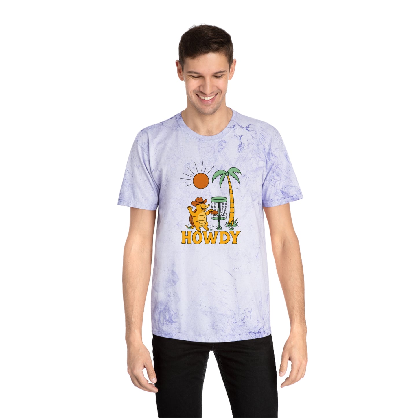 Disc Golf Armadillo Color Blast T-Shirt