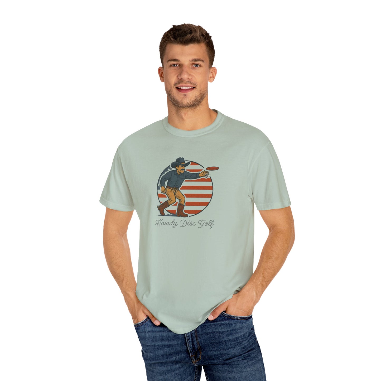 American Cowboy Huck | Patriotic Disc Golf T-shirt (Comfort Colors)