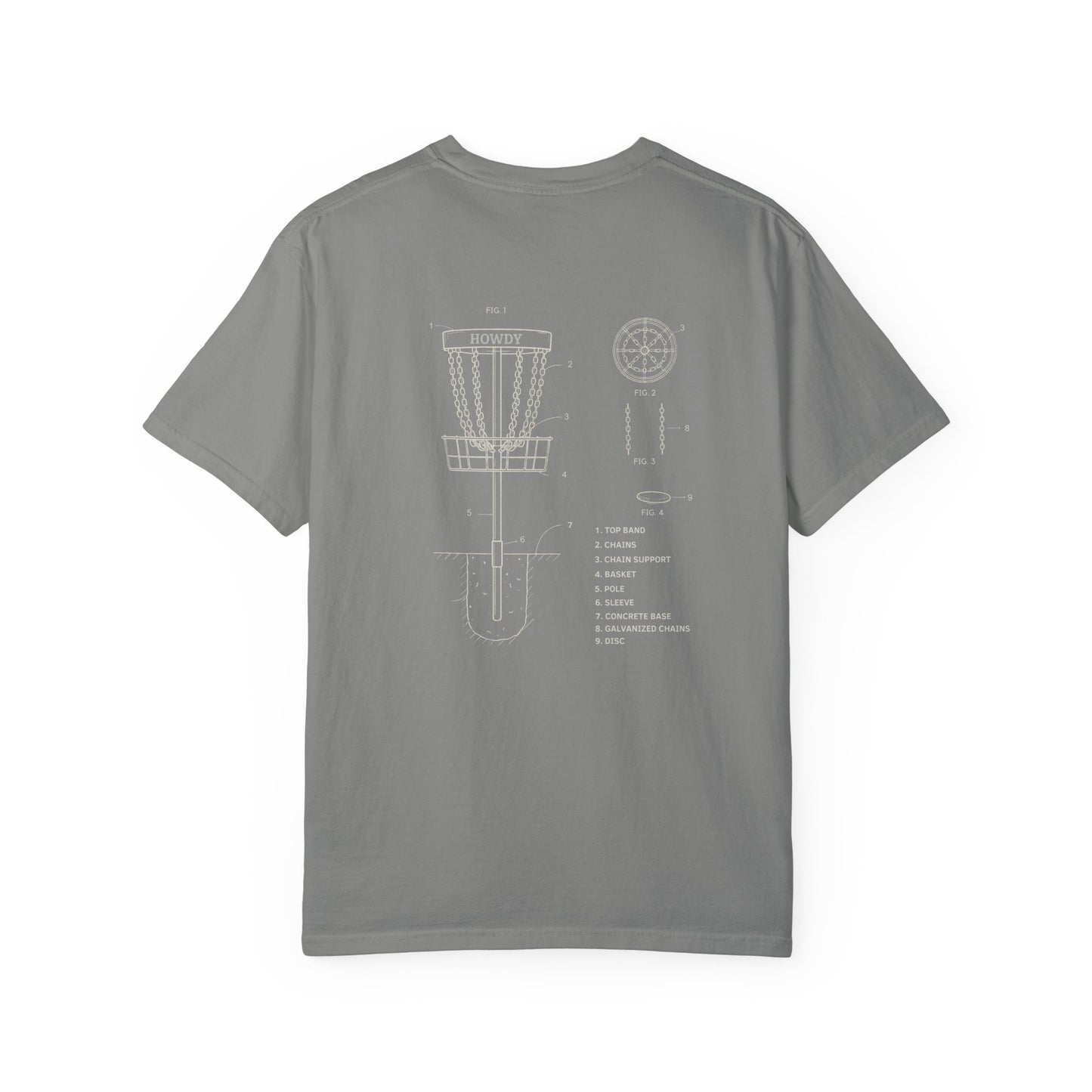 Disc Golf Basket Blueprint : Howdy Unisex T-shirt