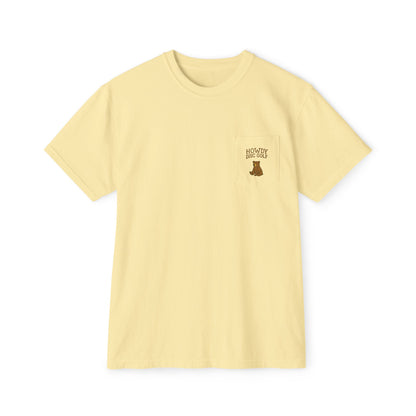 Pocket T-Shirt Playful Bear Hanging Basket Design