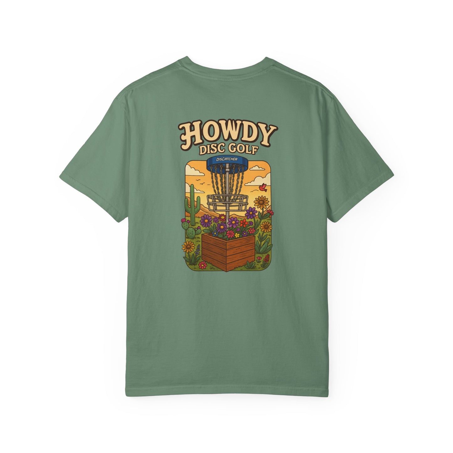 Disc Basket Flowers Howdy Disc Golf Unisex T-shirt