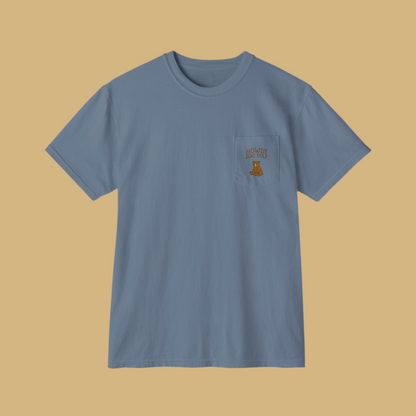 Pocket T-Shirt Playful Bear Hanging Basket Design