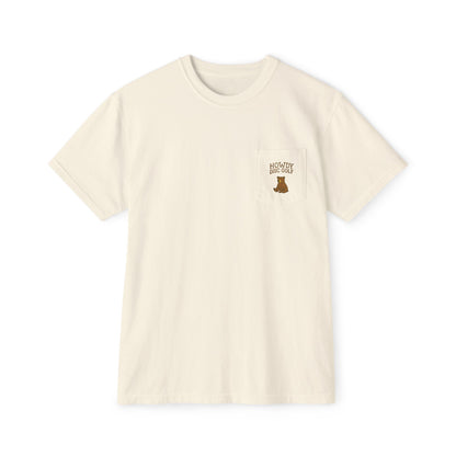 Pocket T-Shirt Playful Bear Hanging Basket Design