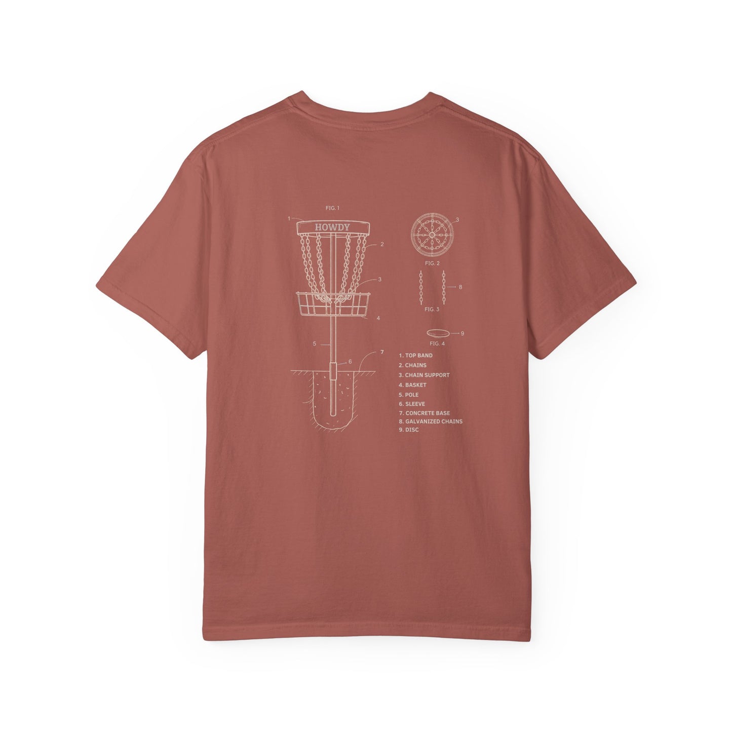 Disc Golf Basket Blueprint : Howdy Unisex T-shirt