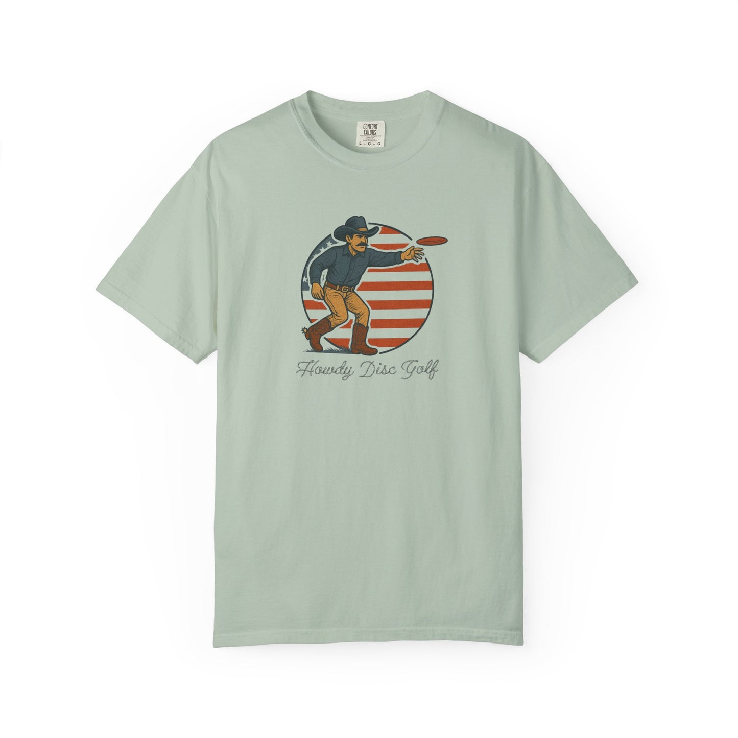 American Cowboy Huck | Patriotic Disc Golf T-shirt (Comfort Colors)