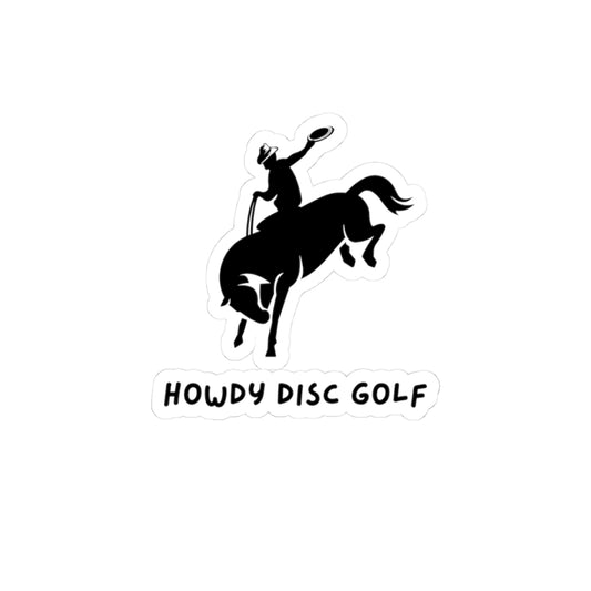 Howdy Disc Golf Logo,Vinyl Decal, Outdoor Sports Decor, Gift for Disc Golf Lovers