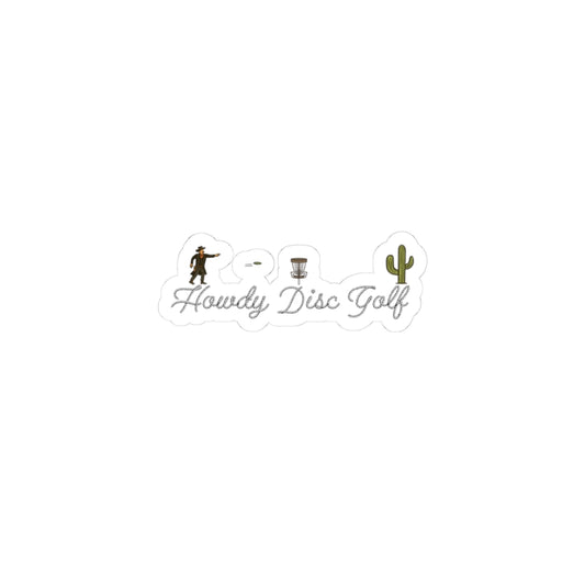 Howdy Disc Golf Stickers, Fun Outdoor Decor, Gift for Disc Golfers, Cactus and Golfer Design, Adventure Accessories