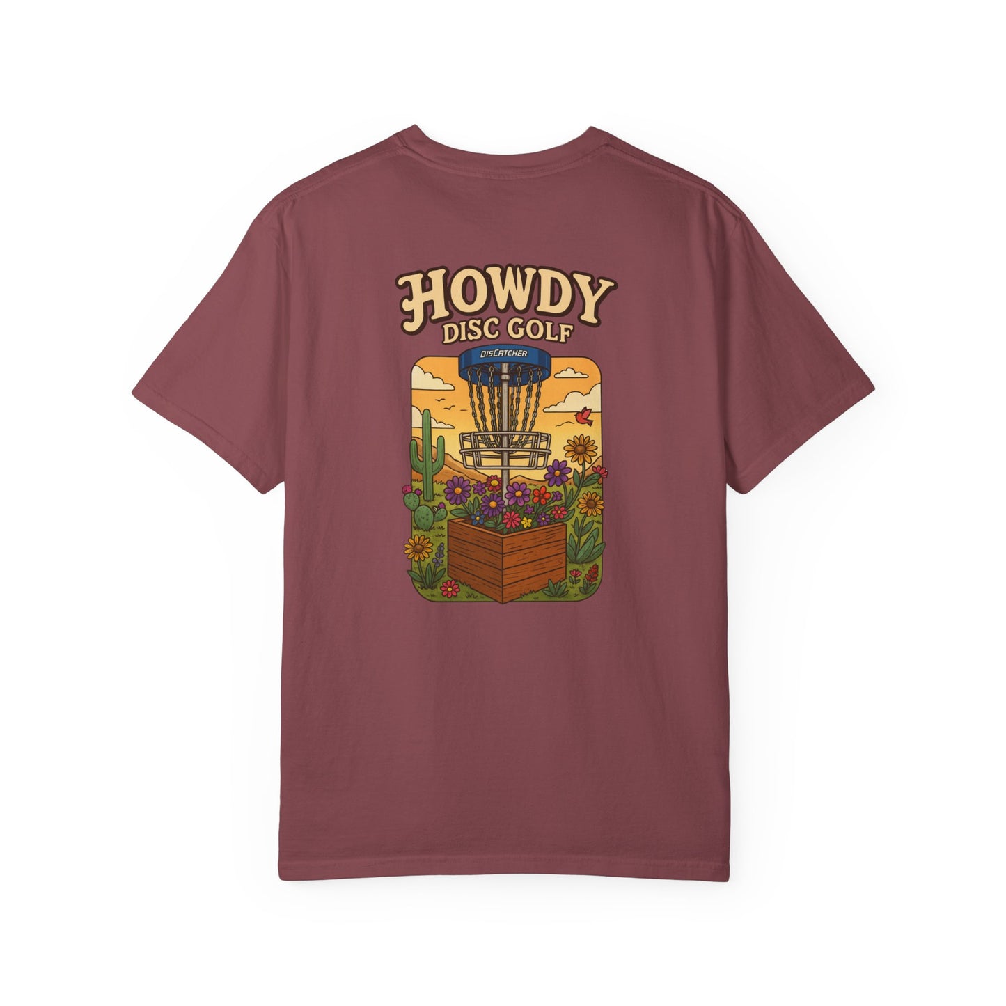 Disc Basket Flowers Howdy Disc Golf Unisex T-shirt