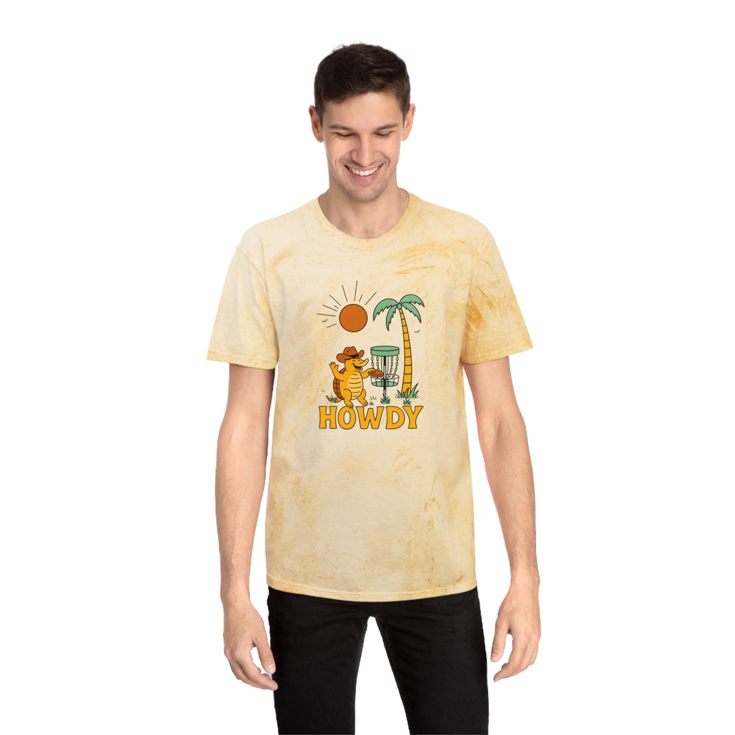 Disc Golf Armadillo Color Blast T-Shirt