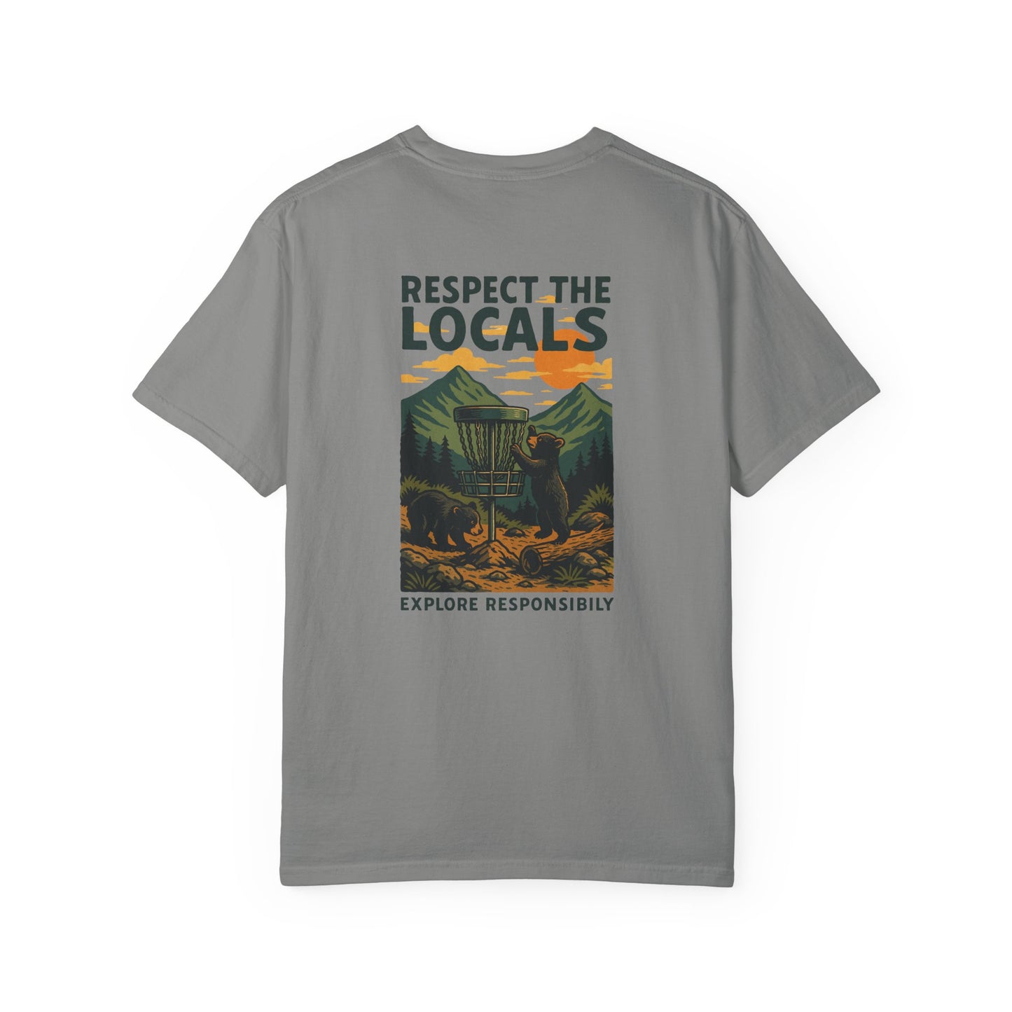 Bear Disc Golf T-shirt- "Respect The Locals"