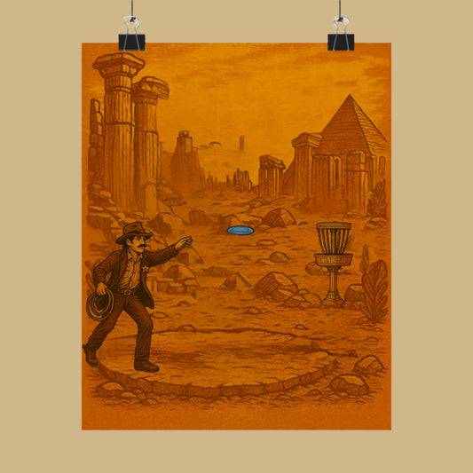 Tomb Raider Huck – 8x10 Egyptian Disc Golf Art Print