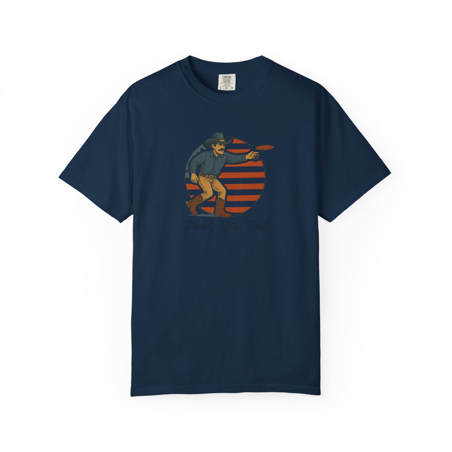 American Cowboy Huck | Patriotic Disc Golf T-shirt (Comfort Colors)