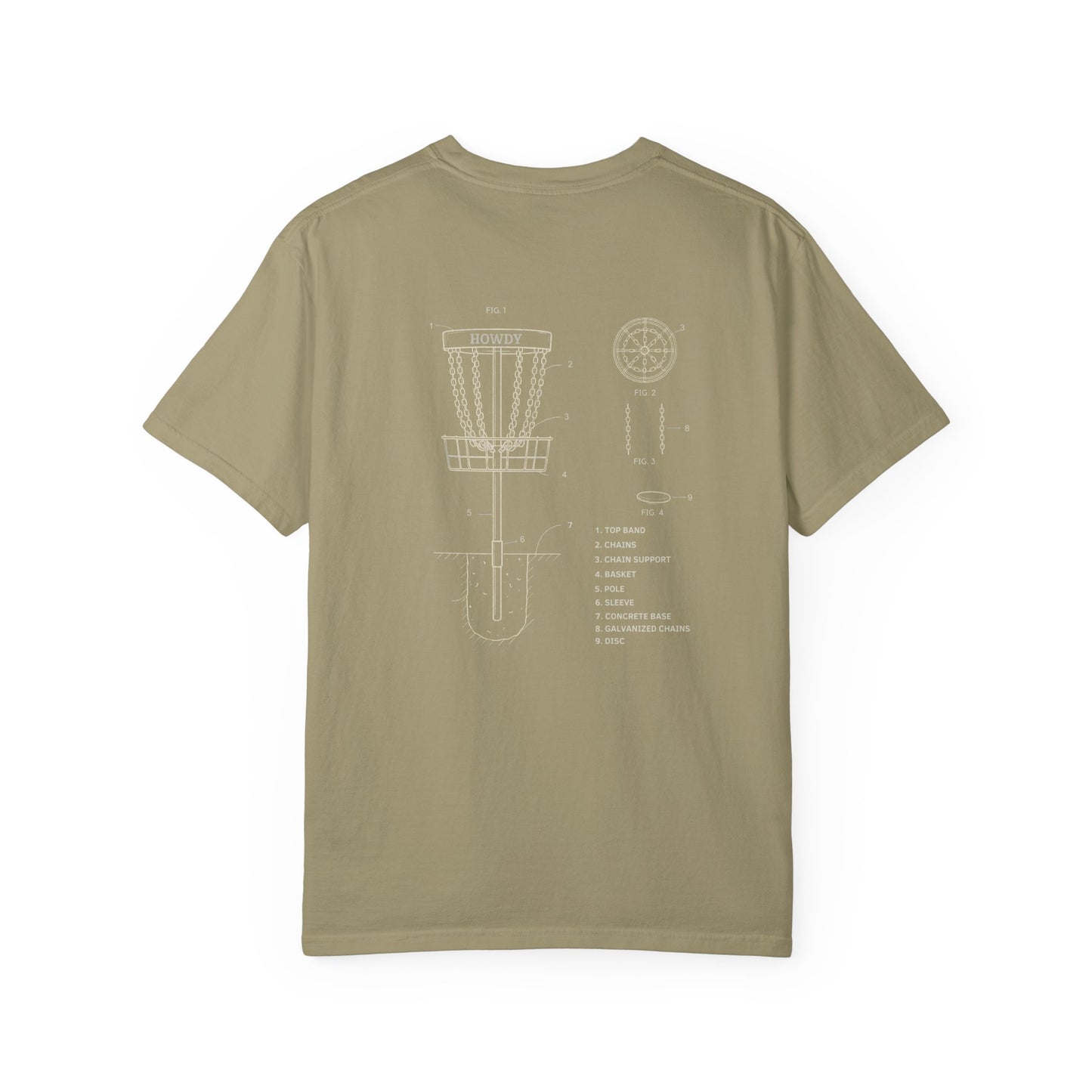 Disc Golf Basket Blueprint : Howdy Unisex T-shirt