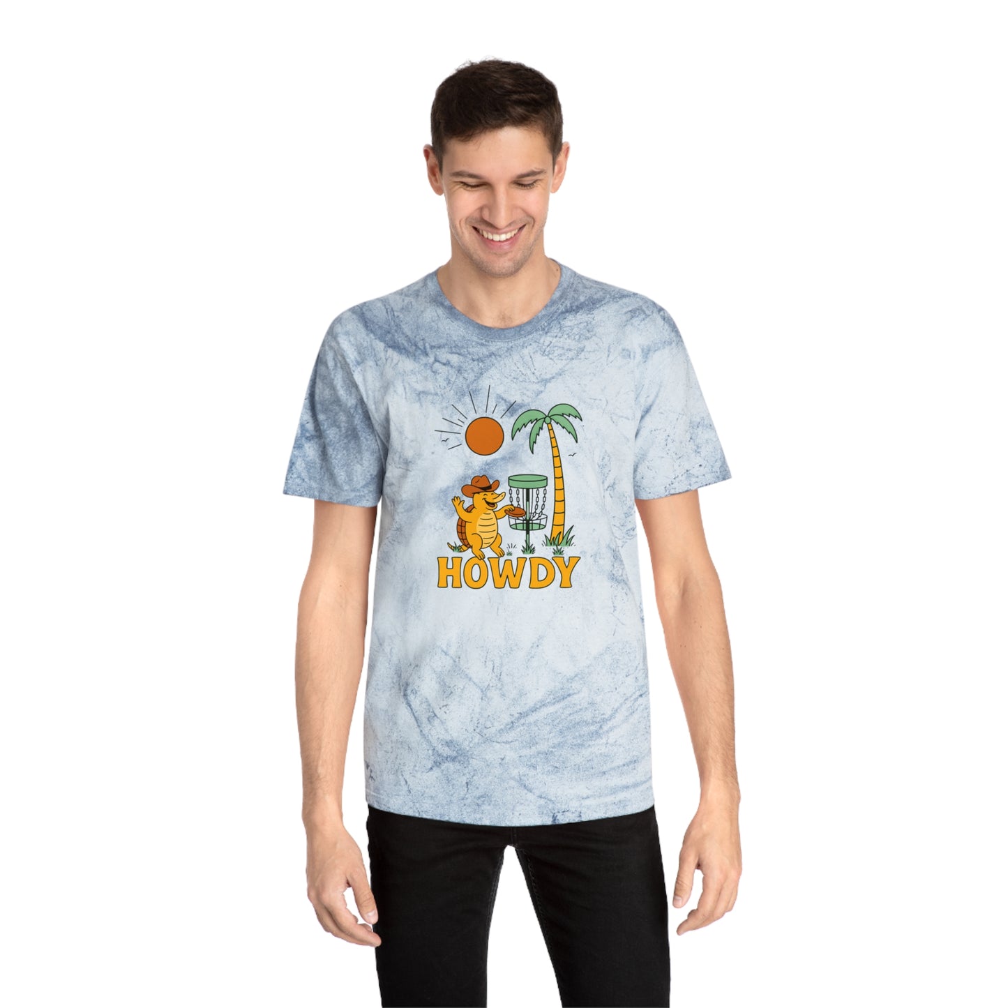 Disc Golf Armadillo Color Blast T-Shirt