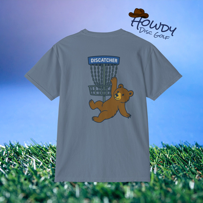 Pocket T-Shirt Playful Bear Hanging Basket Design