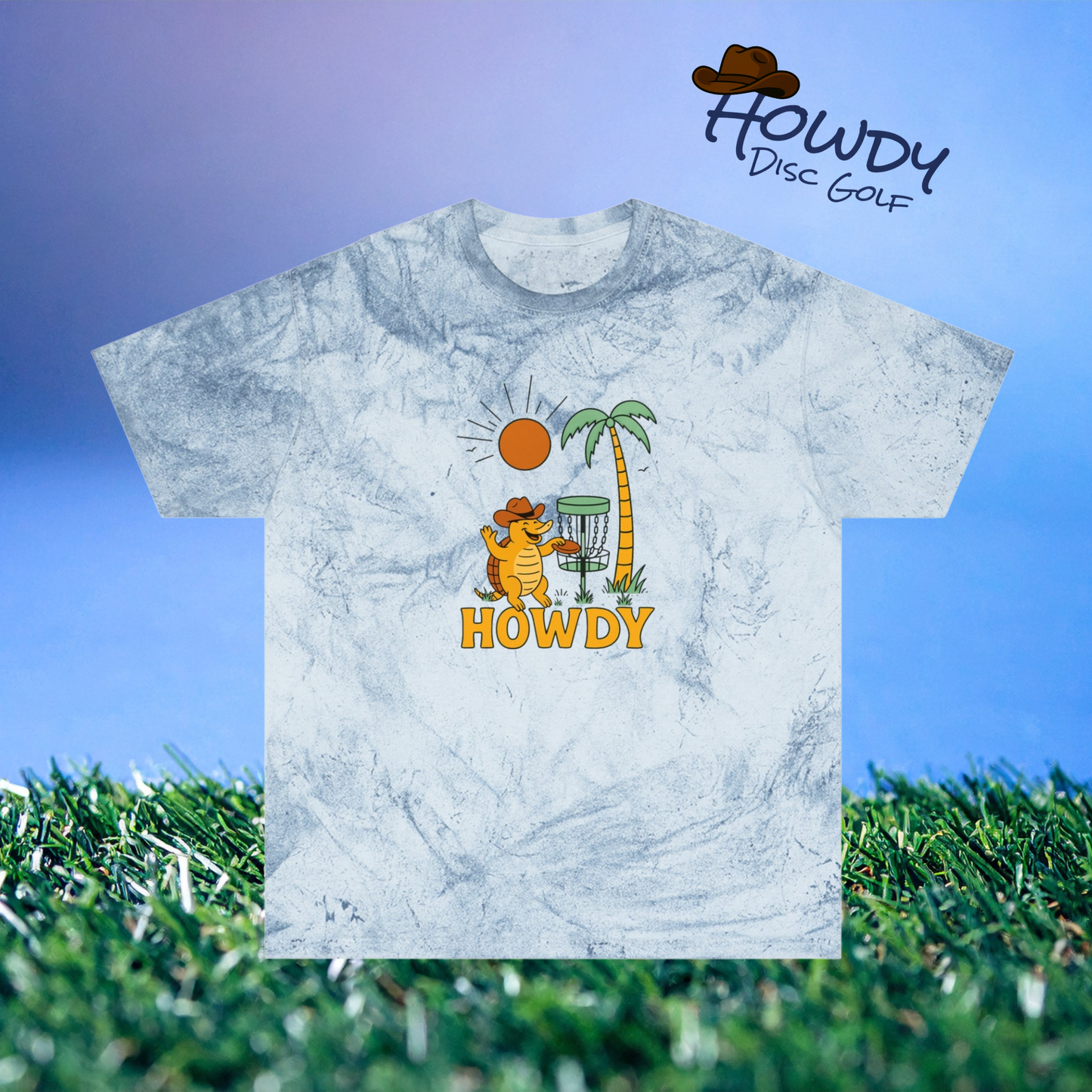 Disc Golf Armadillo Color Blast T-Shirt