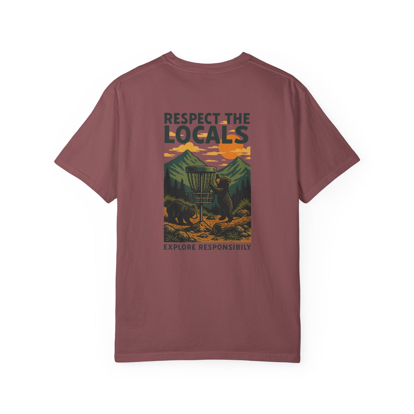 Bear Disc Golf T-shirt- "Respect The Locals"