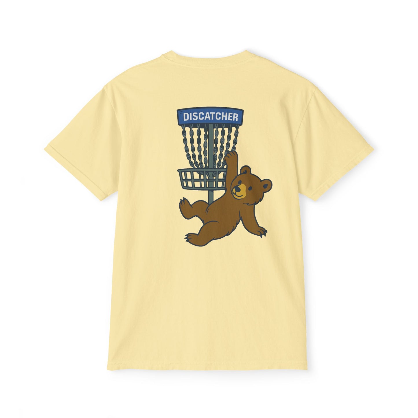 Pocket T-Shirt Playful Bear Hanging Basket Design