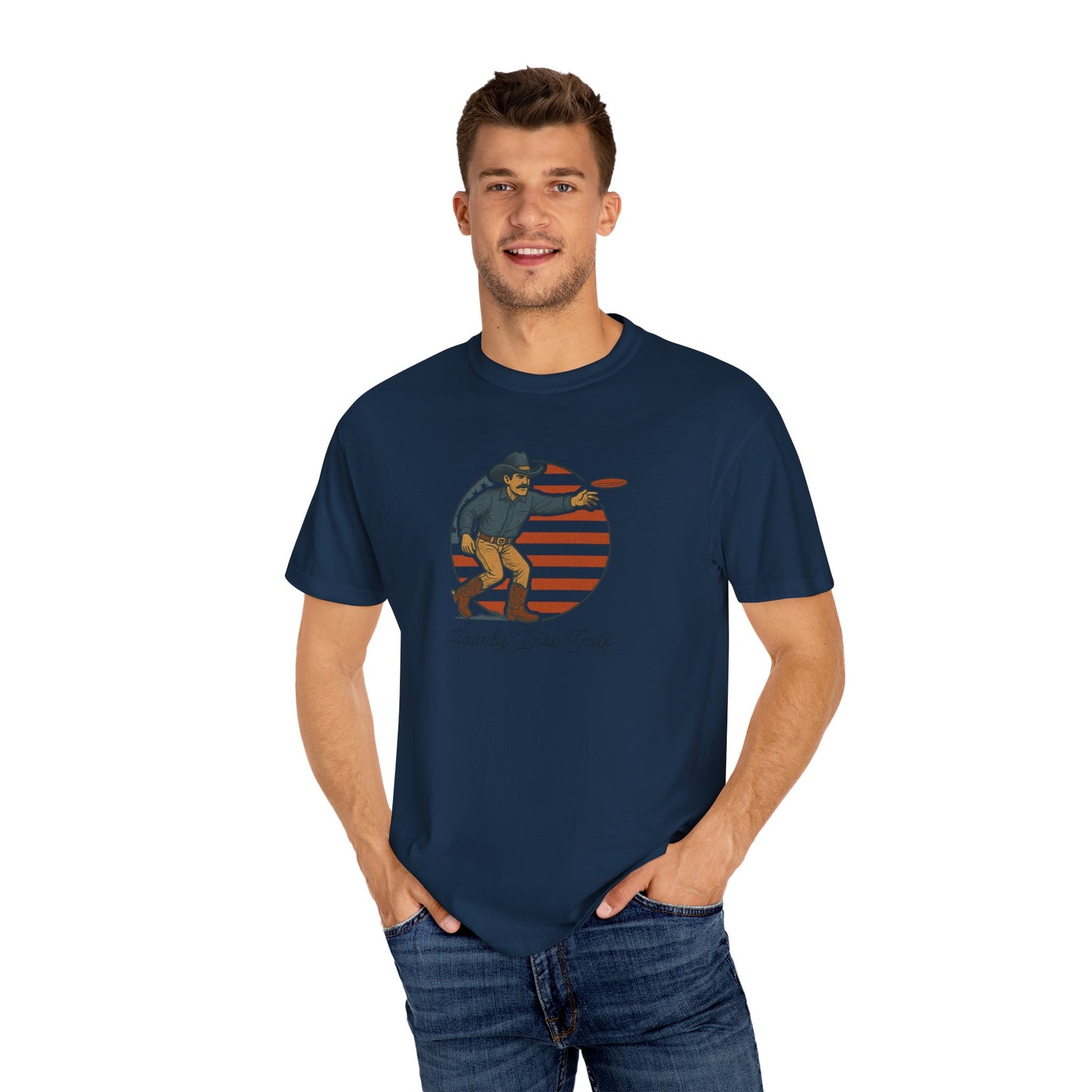 American Cowboy Huck | Patriotic Disc Golf T-shirt (Comfort Colors)
