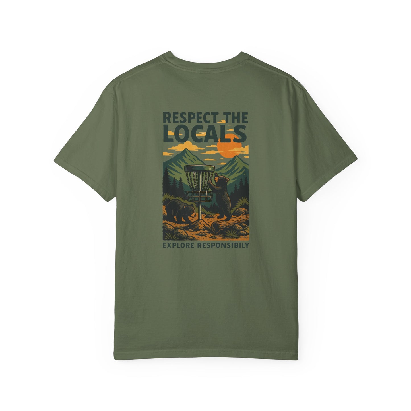 Bear Disc Golf T-shirt- "Respect The Locals"