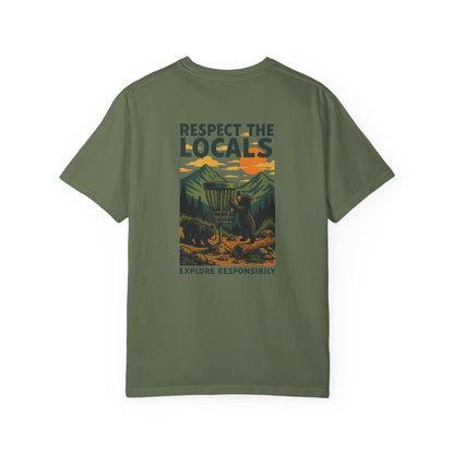 Bear Disc Golf T-shirt- "Respect The Locals"