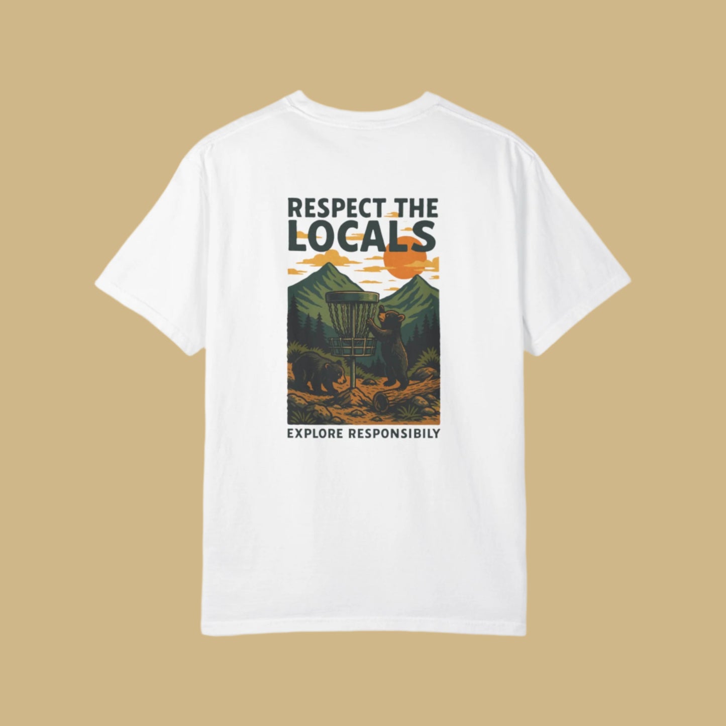 Bear Disc Golf T-shirt- "Respect The Locals"