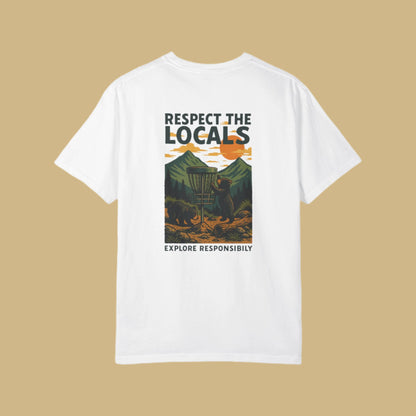 Bear Disc Golf T-shirt- "Respect The Locals"