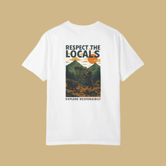 Bear Disc Golf T-shirt- "Respect The Locals"
